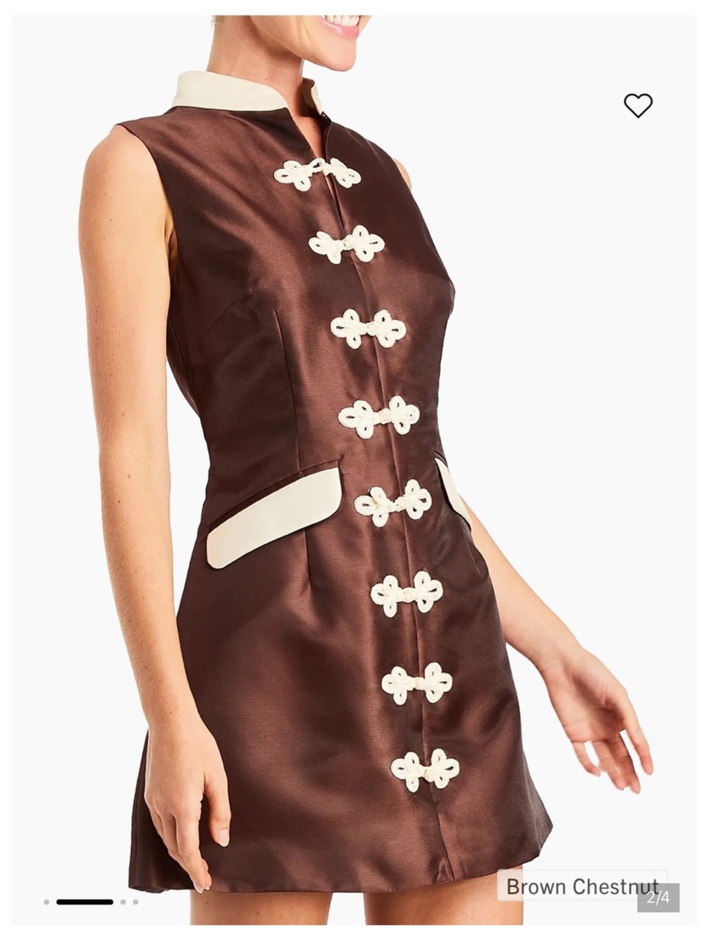 NWT Mestiza New York Tamara Stand-Collar Sleeveless Minidress - Picture 2 of 8